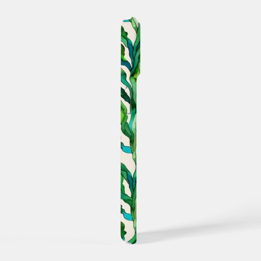 Levendige Ocean Zee onkruid Plant iPhone 15 Case (Rechterkant)