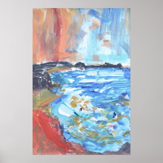 Levendige Oceaninham Expressionist Poster (Voorkant)