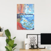 Levendige Oceaninham Expressionist Poster (Thuiskantoor)