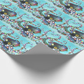 Levendige Octopus: Acryl Illustratie Cadeaupapier (Hoek)