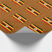 Levendige Oegandese vlag-geïnspireerde kunst Cadeaupapier (Hoek)