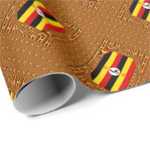 Levendige Oegandese vlag-geïnspireerde kunst Cadeaupapier (Rol Hoek)