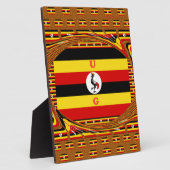 Levendige Oegandese vlag-geïnspireerde kunst Fotoplaat (Zijkant)