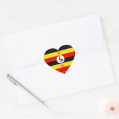 Levendige Oegandese vlag-geïnspireerde kunst Hart Sticker (Envelop)