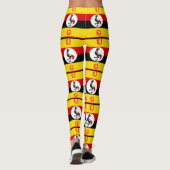 Levendige Oegandese vlag-geïnspireerde kunst Leggings (Achterkant)