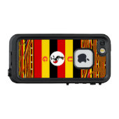 Levendige Oegandese vlag-geïnspireerde kunst LifeProof iPhone Hoesje (Achterkant (horizontaal))