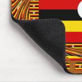 Levendige Oegandese vlag-geïnspireerde kunst Muismat (Hoek)