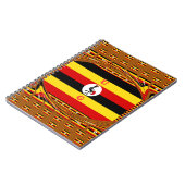 Levendige Oegandese vlag-geïnspireerde kunst Notitieboek (Linkerzijde)