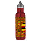 Levendige Oegandese vlag-geïnspireerde kunst Waterfles (Links)