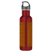 Levendige Oegandese vlag-geïnspireerde kunst Waterfles (Achterkant)