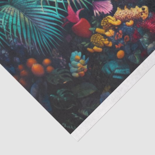 Levendige Oerwoud Rhapsody Achtergrond Decoupage Tissuepapier (Detail)