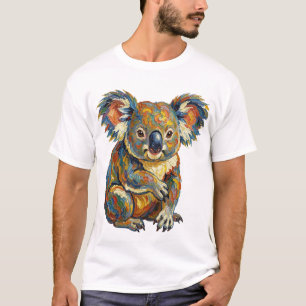Levendige olieverfschilderstijl Kleurrijke Impasto T-shirt