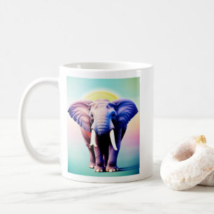 Levendige olifant Art een Pop kleur voor uw muur Koffiemok