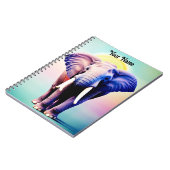 Levendige olifant Art een Pop kleur voor uw muur Notitieboek (Linkerzijde)