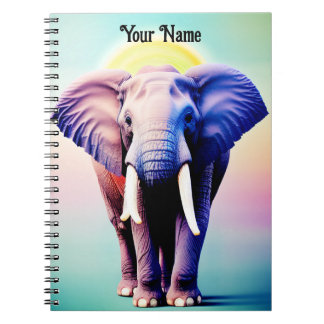 Levendige olifant Art een Pop kleur voor uw muur Notitieboek
