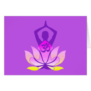 Levendige OM Namaste Spirituele Lotus Flower Yoga