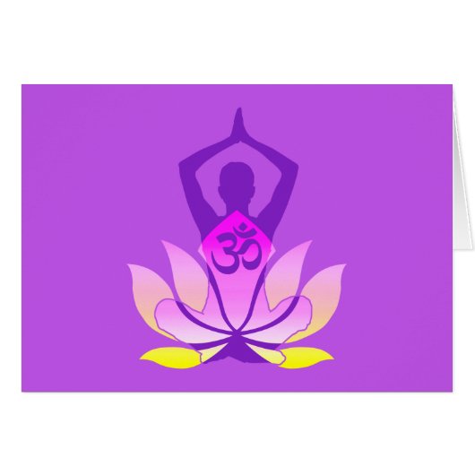 Levendige OM Namaste Spirituele Lotus Flower Yoga (Voorkant Horizontaal)