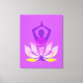 Levendige OM Namaste Spirituele Lotus Flower Yoga Canvas Afdruk (Voorkant)