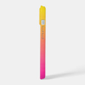 Levendige  Ombre Roze Geel en Sinaasappel iPhone 15 Case (Linkerkant)