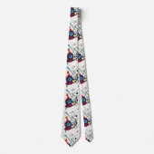 Levendige omhelzing: Kandinsky's Violet Symfonie Stropdas (Voorkant)