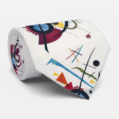 Levendige omhelzing: Kandinsky's Violet Symfonie Stropdas (Opgerold)