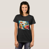 Levendige onderwater vissen scène t-shirt (Voorkant volledig)