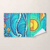 Levendige onderwater zonsondergang bad handdoek (Handdoek)
