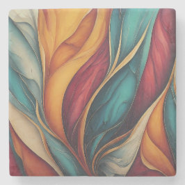 Levendige onderzetters. Een kleurtje op tafel. Stenen Onderzetter