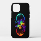 Levendige oneindigheid met een zwarte regenboogvli Case-Mate iPhone case (Achterkant)