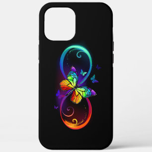 Levendige oneindigheid met een zwarte regenboogvli Case-Mate iPhone case