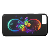 Levendige oneindigheid met een zwarte regenboogvli Case-Mate iPhone case (Achterkant (Horizontaal))