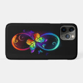 Levendige oneindigheid met een zwarte regenboogvli Case-Mate iPhone case (Achterkant (horizontaal))