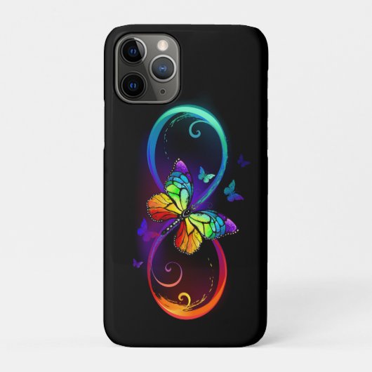Levendige oneindigheid met een zwarte regenboogvli Case-Mate iPhone case (Achterkant)