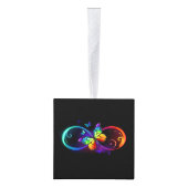 Levendige oneindigheid met een zwarte regenboogvli decoratie (Rechts)