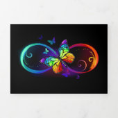 Levendige oneindigheid met een zwarte regenboogvli drieluik aankondiging (Cover)