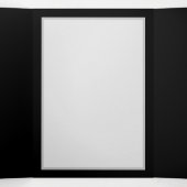 Levendige oneindigheid met een zwarte regenboogvli drieluik aankondiging (Binnenkant midden)