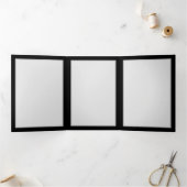 Levendige oneindigheid met een zwarte regenboogvli drieluik kaart (Binnen)