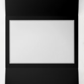 Levendige oneindigheid met een zwarte regenboogvli drieluik uitnodiging (Binnenkant midden)