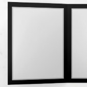 Levendige oneindigheid met een zwarte regenboogvli drieluik wenskaart (Binnenzijde eerst)