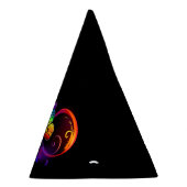 Levendige oneindigheid met een zwarte regenboogvli feesthoedjes (Rechts)