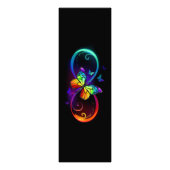 Levendige oneindigheid met een zwarte regenboogvli foto afdruk (Voorkant)