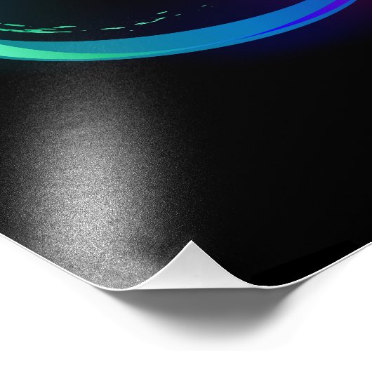 Levendige oneindigheid met een zwarte regenboogvli foto afdruk (Hoek)