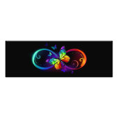 Levendige oneindigheid met een zwarte regenboogvli foto afdruk (Voorkant)