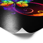 Levendige oneindigheid met een zwarte regenboogvli foto afdruk (Hoek)