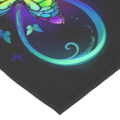 Levendige oneindigheid met een zwarte regenboogvli korte tafelloper (Hoek)