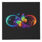 Levendige oneindigheid met een zwarte regenboogvli kubus (Voorkant)