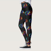 Levendige oneindigheid met een zwarte regenboogvli leggings (Links)
