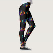 Levendige oneindigheid met een zwarte regenboogvli leggings (Rechts)