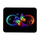 Levendige oneindigheid met een zwarte regenboogvli magneet (Horizontaal)