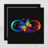 Levendige oneindigheid met een zwarte regenboogvli menu (Voorkant / Achterkant)